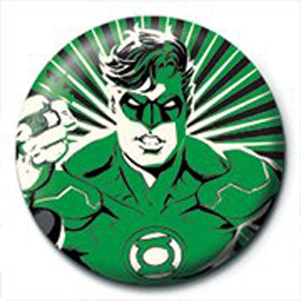 Button Green Lantern - Button Badge - Rays