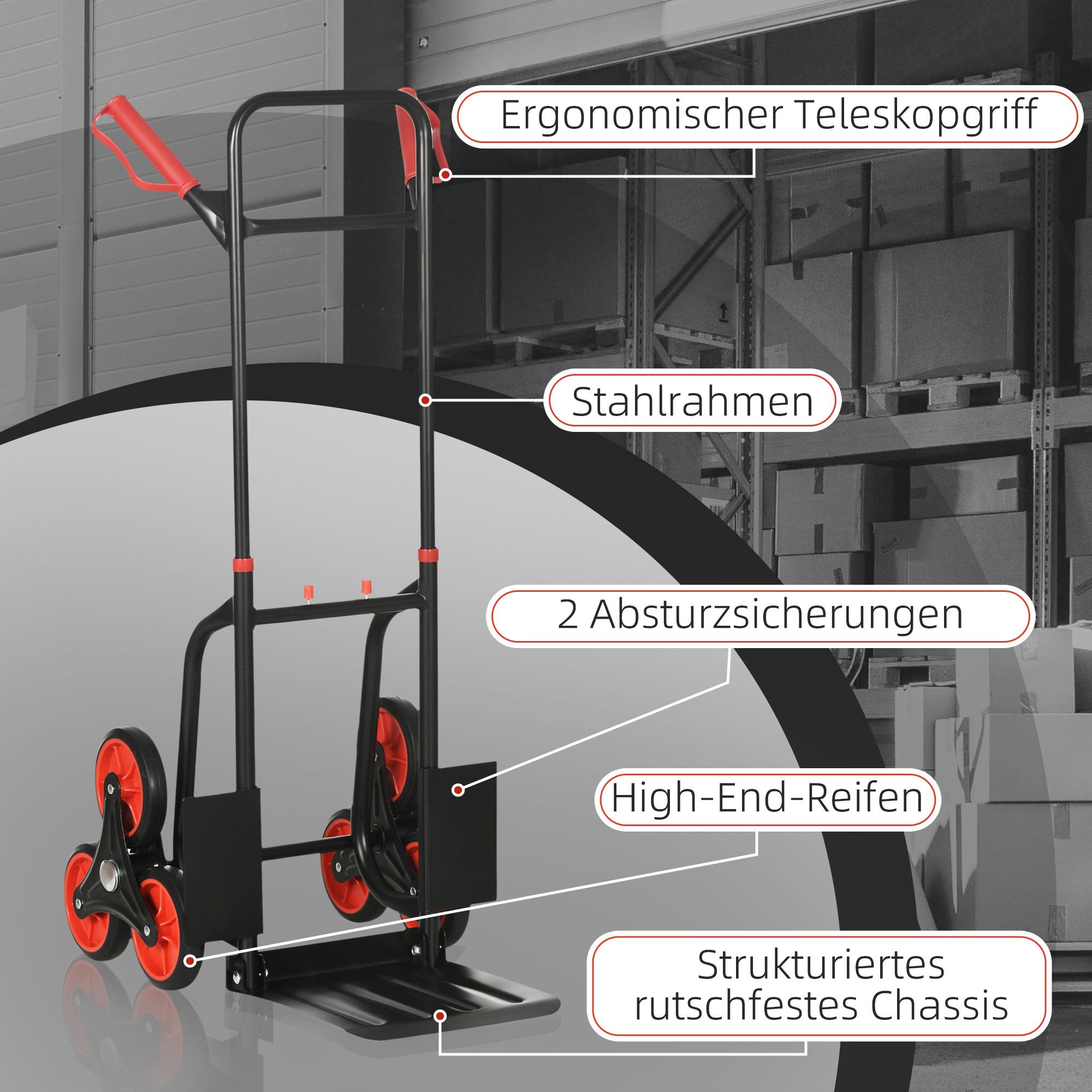 Durhand Sackkarre Treppensteiger höhenverstellbar