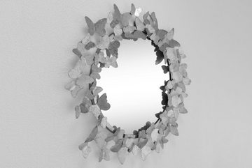 KUNSTLOFT Wandspiegel Schmetterlingsflug 63x63x4 cm, handgefertigter Deko-Spiegel aus Metall