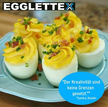 MAVURA Eierkocher EGGLETTEX Eierkocher ohne Schale Eierbecher Silikon Egglettes, Eierform für hartgekochte Eier [6er Set]