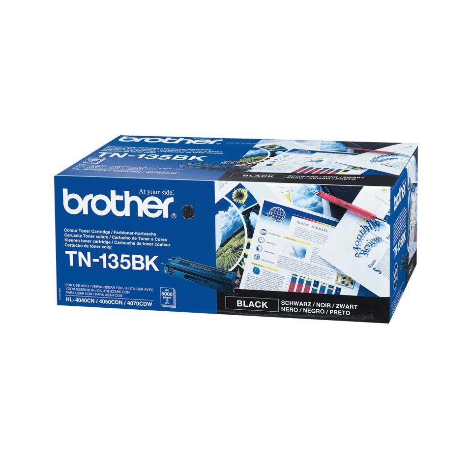 Brother Toner TN-135BK Jumbo Schwarz (ca. 5000 Seiten) Tintenpatrone