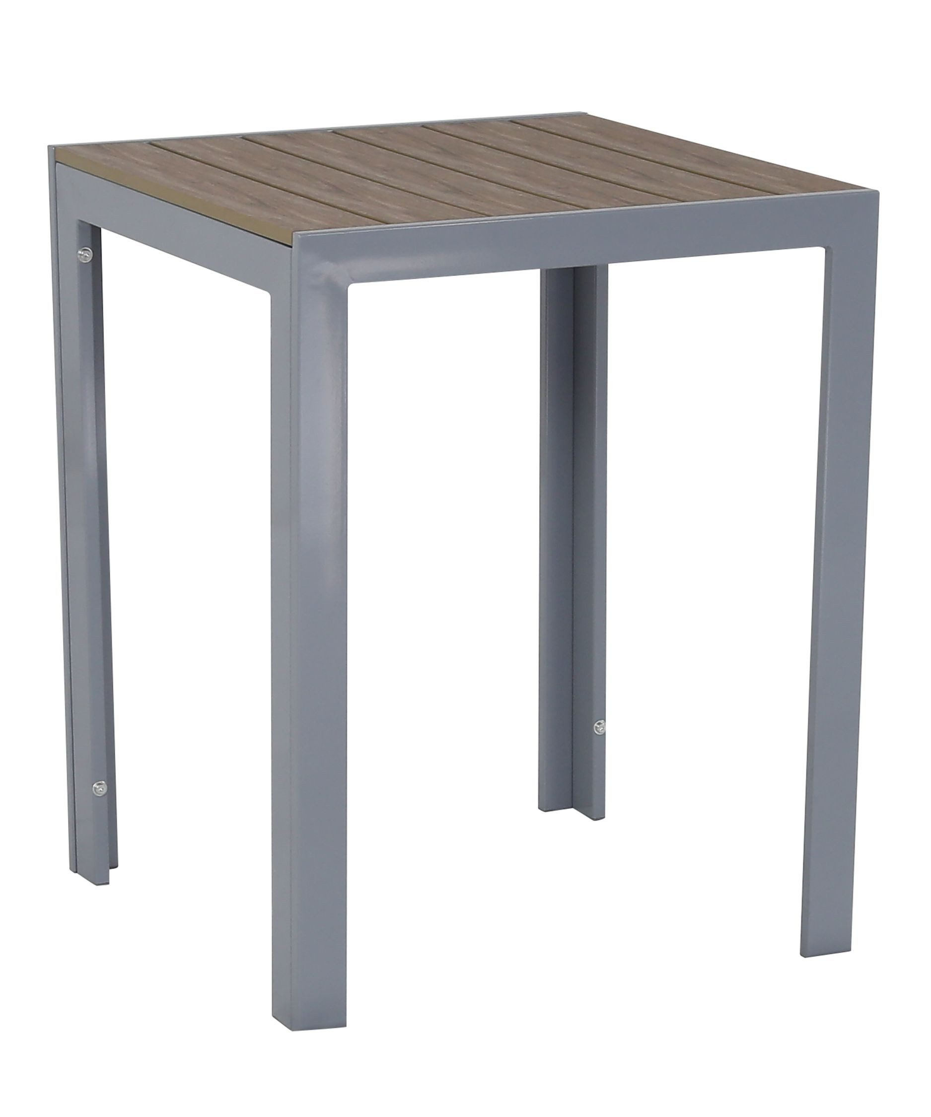 Gardissimo Gartentisch Alma Silber, Nonwood Aluminium 60 x 60 cm, Holz