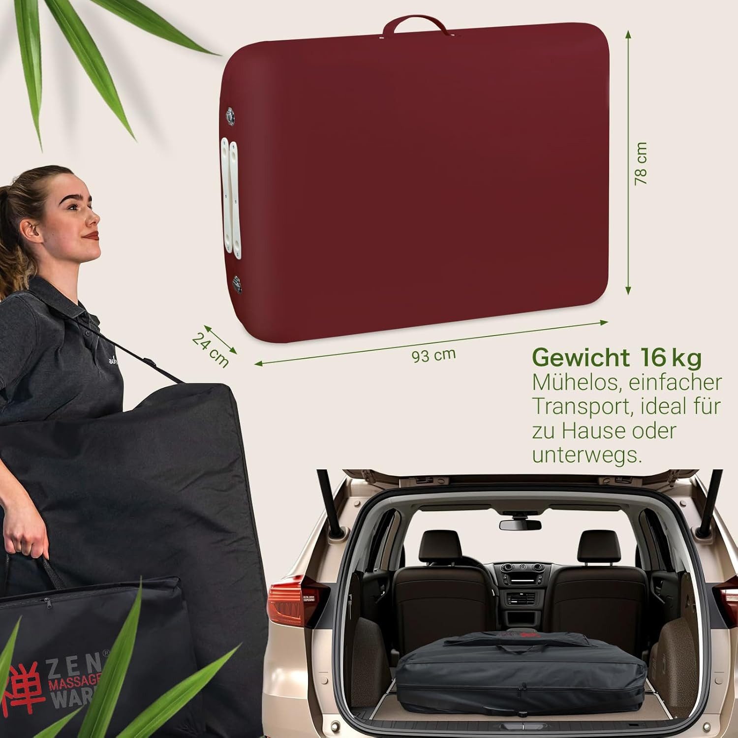 ZEN MASSAGE WARE Massageliege Massageliege Zen Round Corner