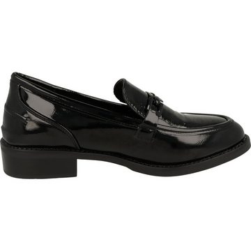 piece of mind. Damen Schuhe Halbschuhe Slipper 242-778 Schwarz Lack Loafer