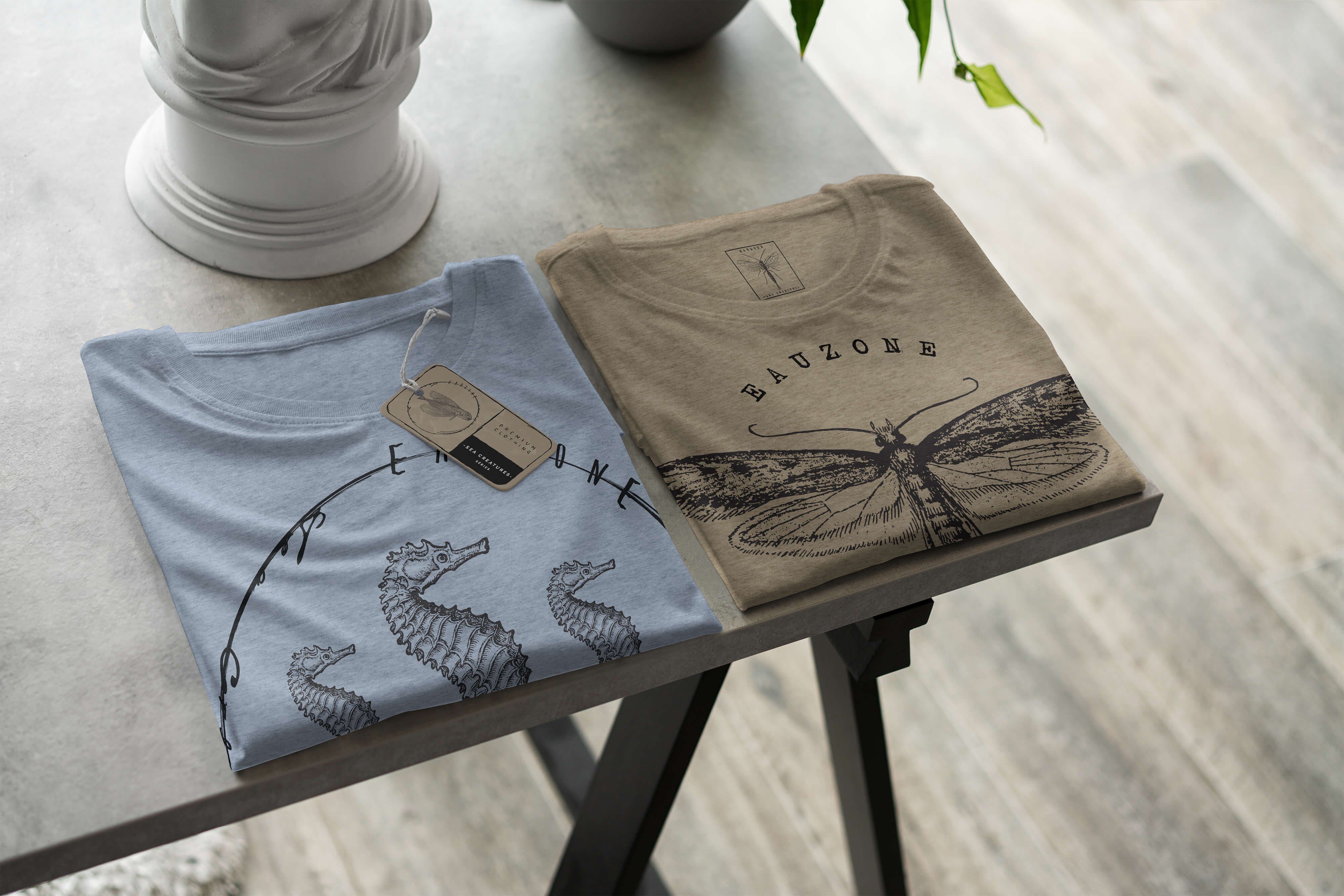 feine 042 T-Shirt Sea Stonewash sportlicher - Denim Creatures, und Fische / Sinus T-Shirt Tiefsee Art Schnitt Serie: Sea Struktur