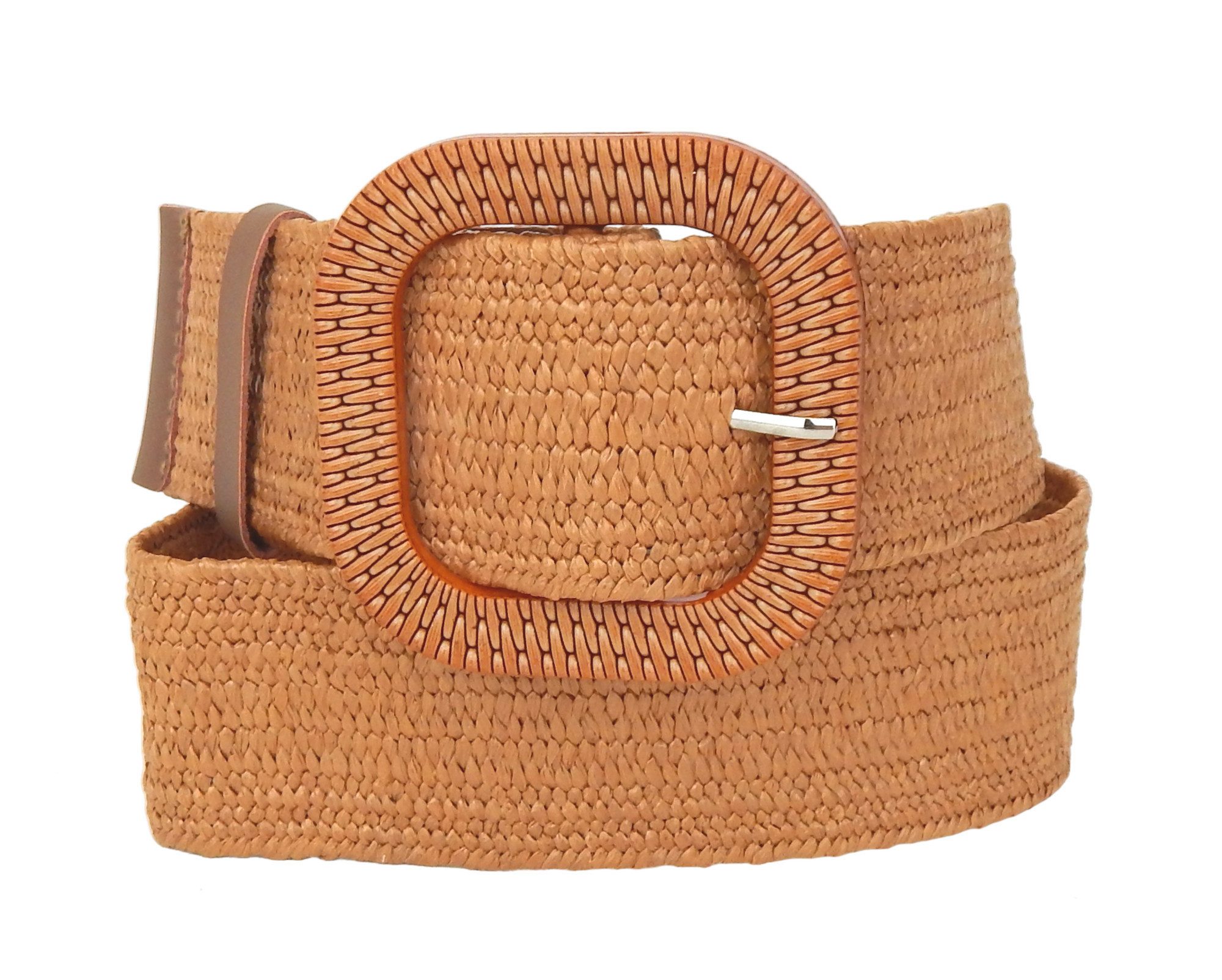 Ella Jonte Flechtgürtel Stretchgürtel Boho in Bastoptik dehnbar 80-95 cm günstig online kaufen