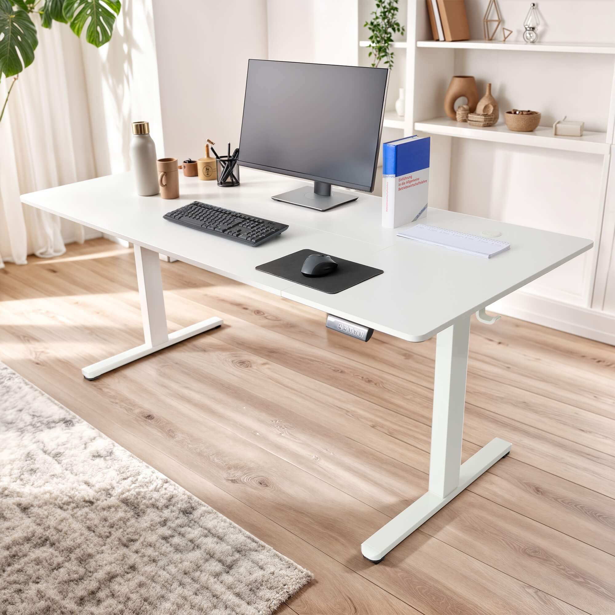 Arebos Schreibtisch Computer-Bürotisch 180 x 80 cm, elektrisch Memory-Funkt günstig online kaufen