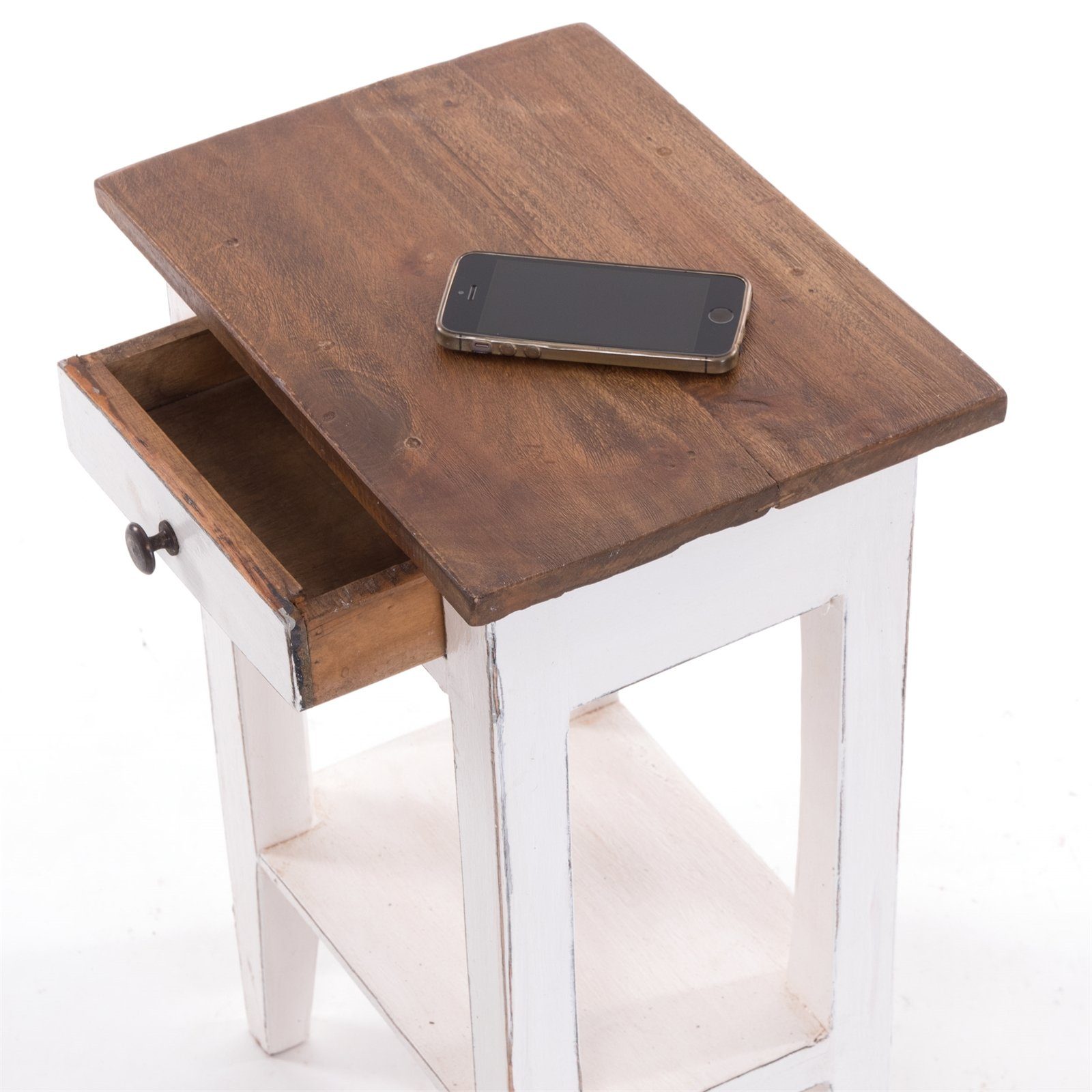 DESIGN DELIGHTS Beistelltisch Telefontisch PLANTA, 52x34cm(HxB) Nachtschrank aus Holz mit Schublade – Bild 4 von 5