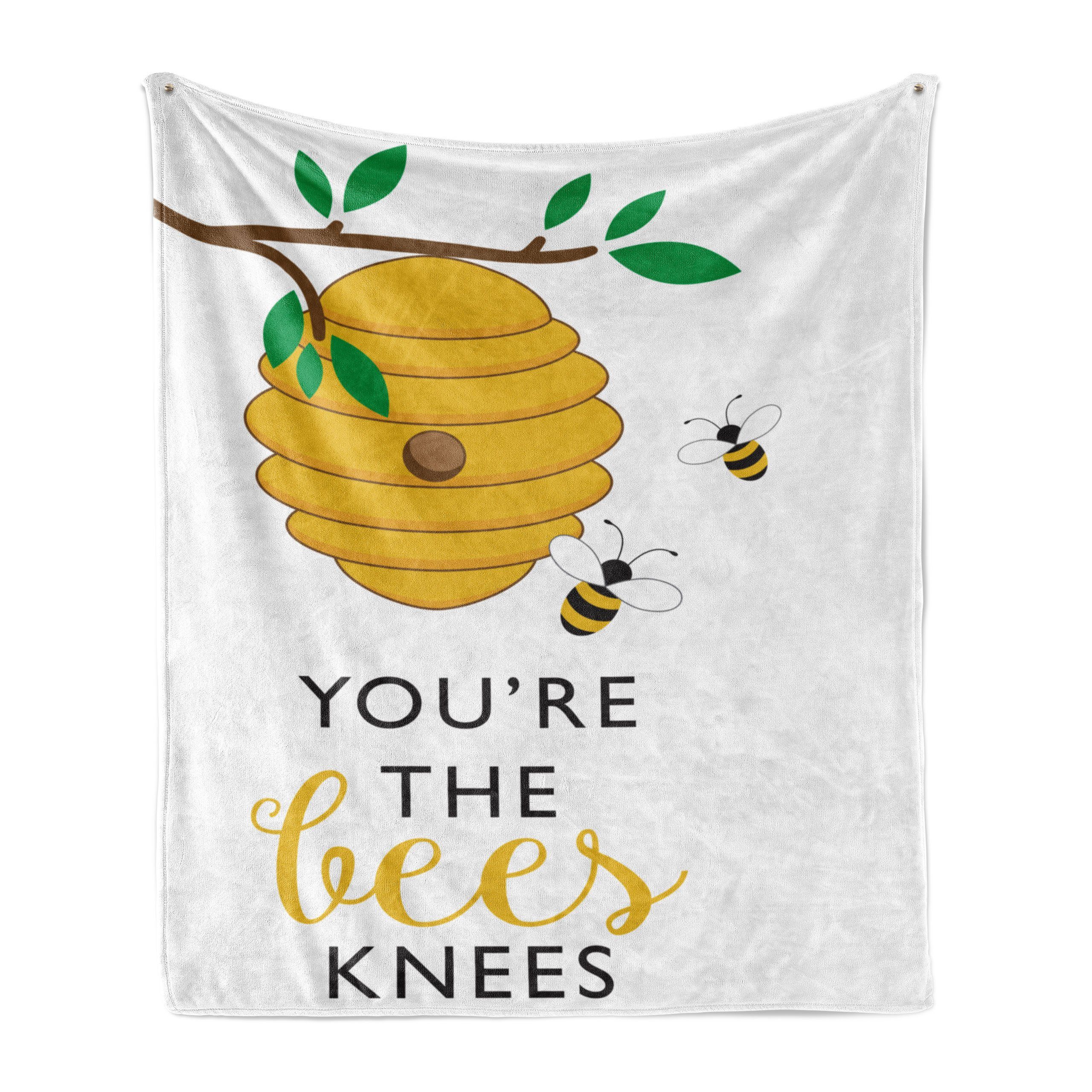 Wohndecke Gemütlicher Plüsch für Abakuhaus, und Honey Innen- Bees Sie Knees Bee sind Außenbereich, den die
