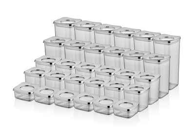 Bems Home Vorratsdose 30 Tlg. Set Grau Stylisch Vorratsdosen Behälter Aufbewahrung VP-285, BPA Freies Kunststoff, (30-tlg)