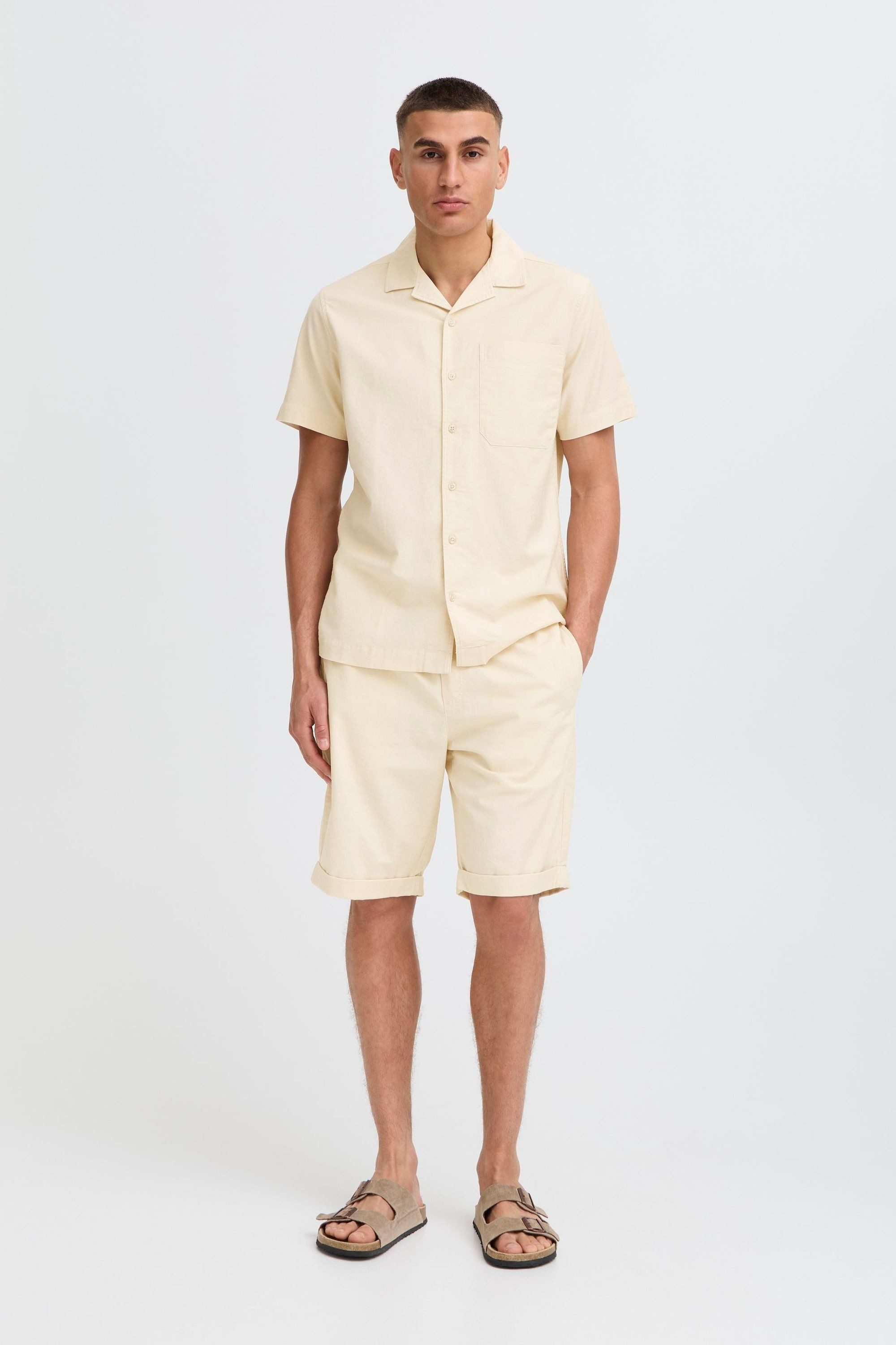 !Solid Leinenhose SDLinau Bequeme Shorts mit Kordelverschluss