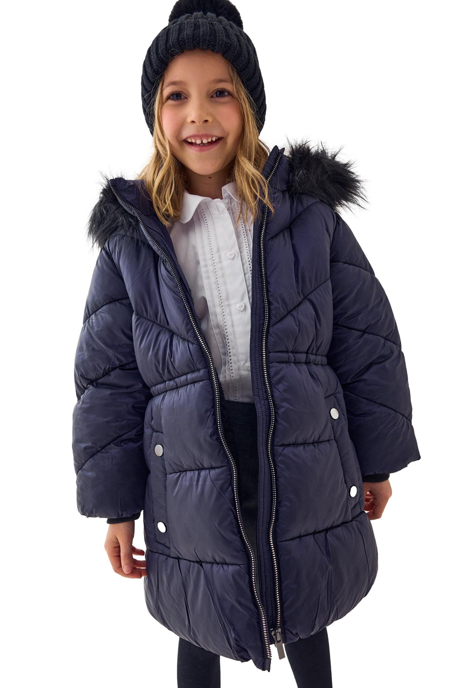 Next Steppmantel Wasserabweisende Steppjacke mit Kunstfellbesatz günstig online kaufen