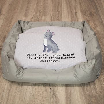 Mr. & Mrs. Panda Tierbett Französische Bulldogge Moment - Grau Pastell - Geschenk, Hundebett, H, Einzigartiges Design