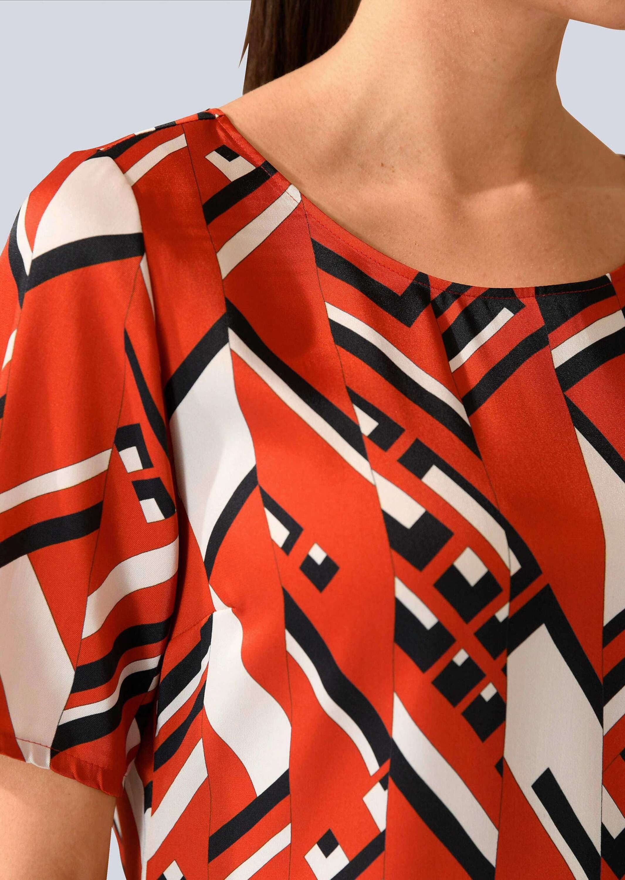 Druckkleid Kleid mit grafischem Druck