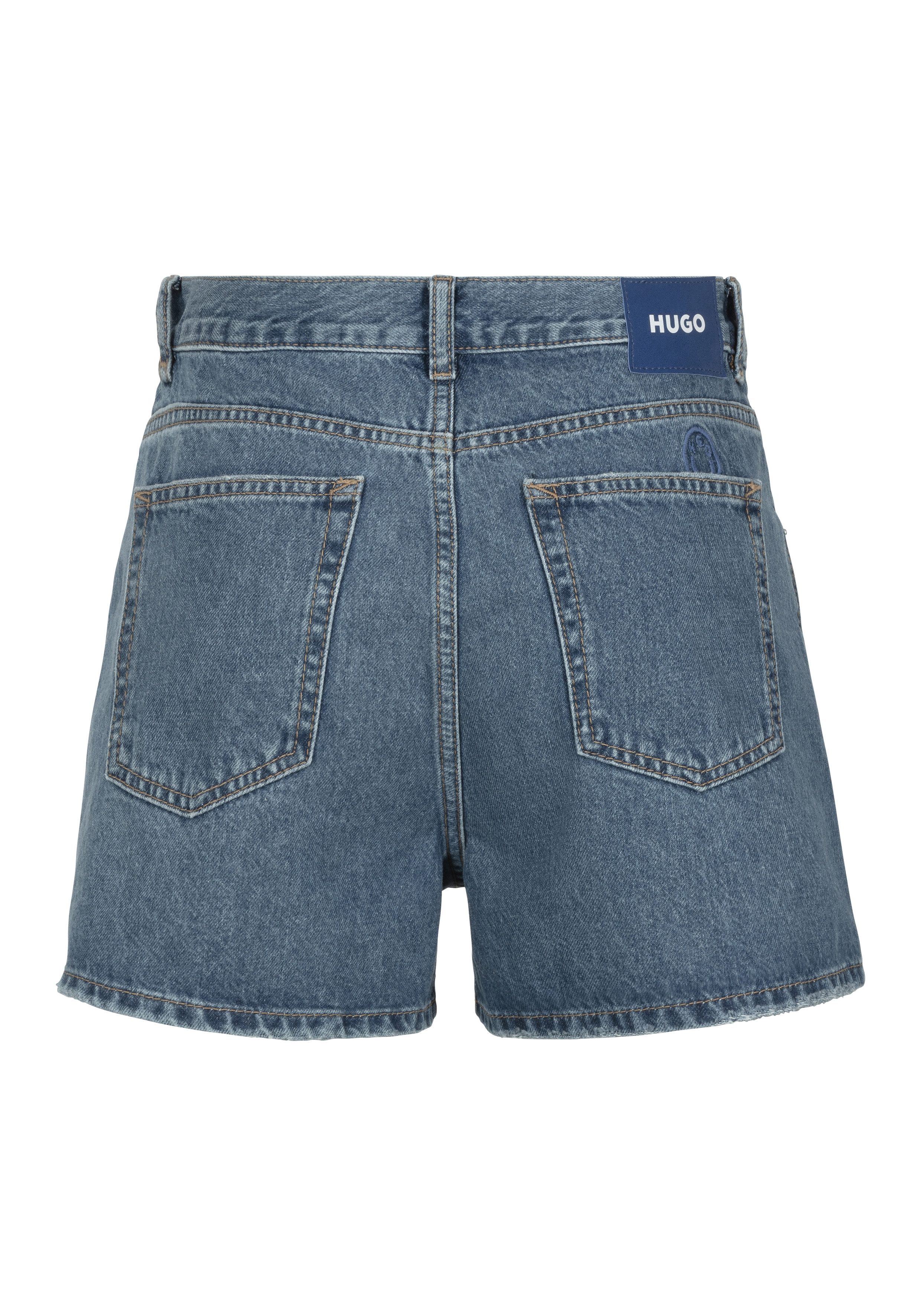 HUGO Blue Shorts Gimusa Mit Coinpocket und Lederbadge günstig online kaufen
