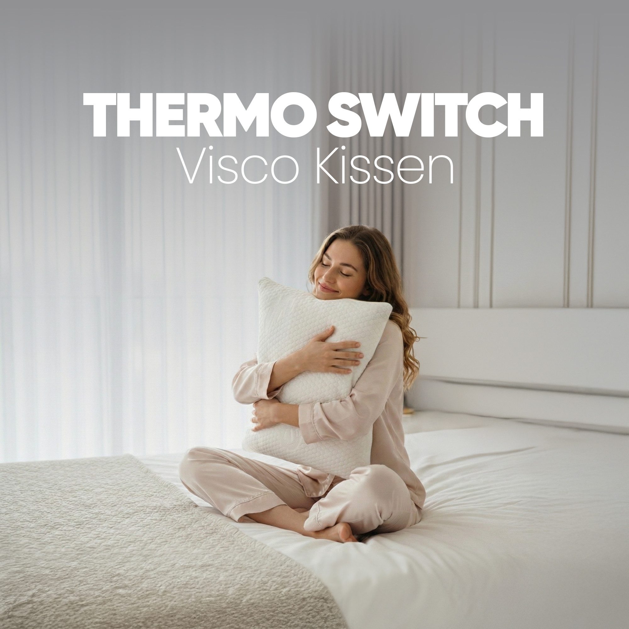 VelaniqueHome Nackenstützkissen Thermo Switch Visco Kissen Orthopädisch Ergonomisch, Füllung: Viscoschaum, Seitenschläfer, Rückenschläfer, Einzelartikel, 1, ergonomisch, orthopädisch, formstabil, atmungsaktiv, waschbarer Bezug