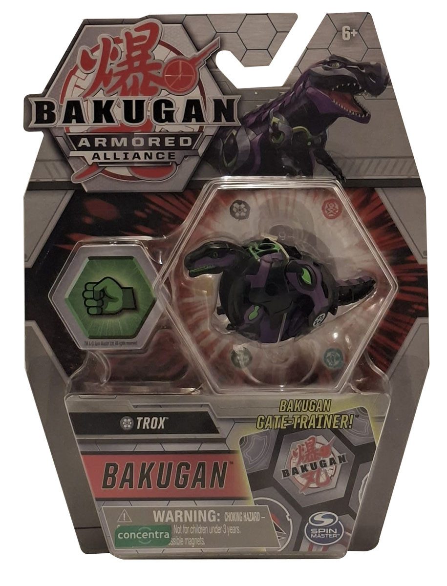 Spin Master Spielfigur Bakugan Armored Alliance Trox Black Transformierbare Figur Gate Traine