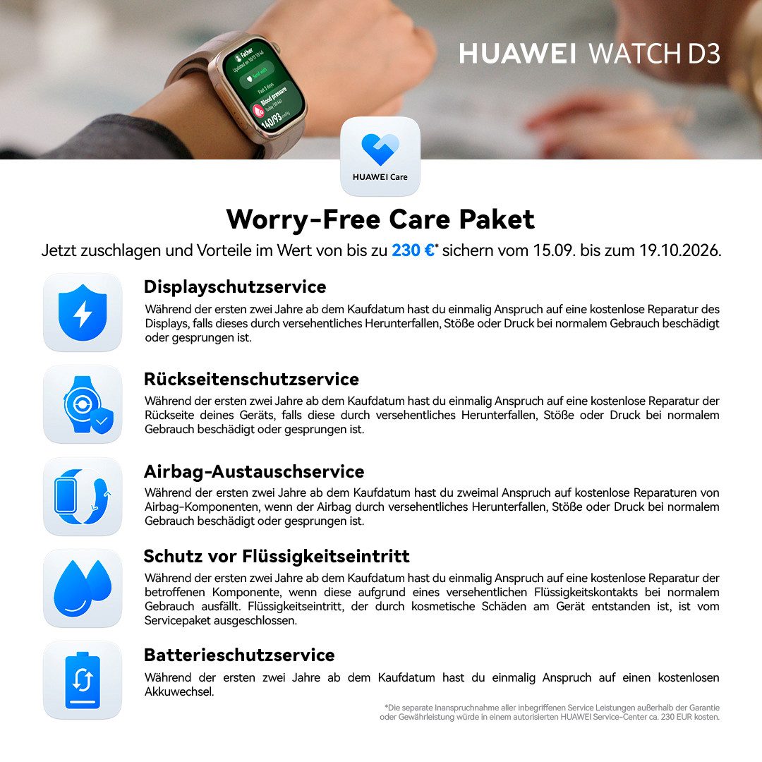 Huawei Watch D3 Blutdruck Smartwatch (4,88 cm/1,92 Zoll) – Bild 3 von 5