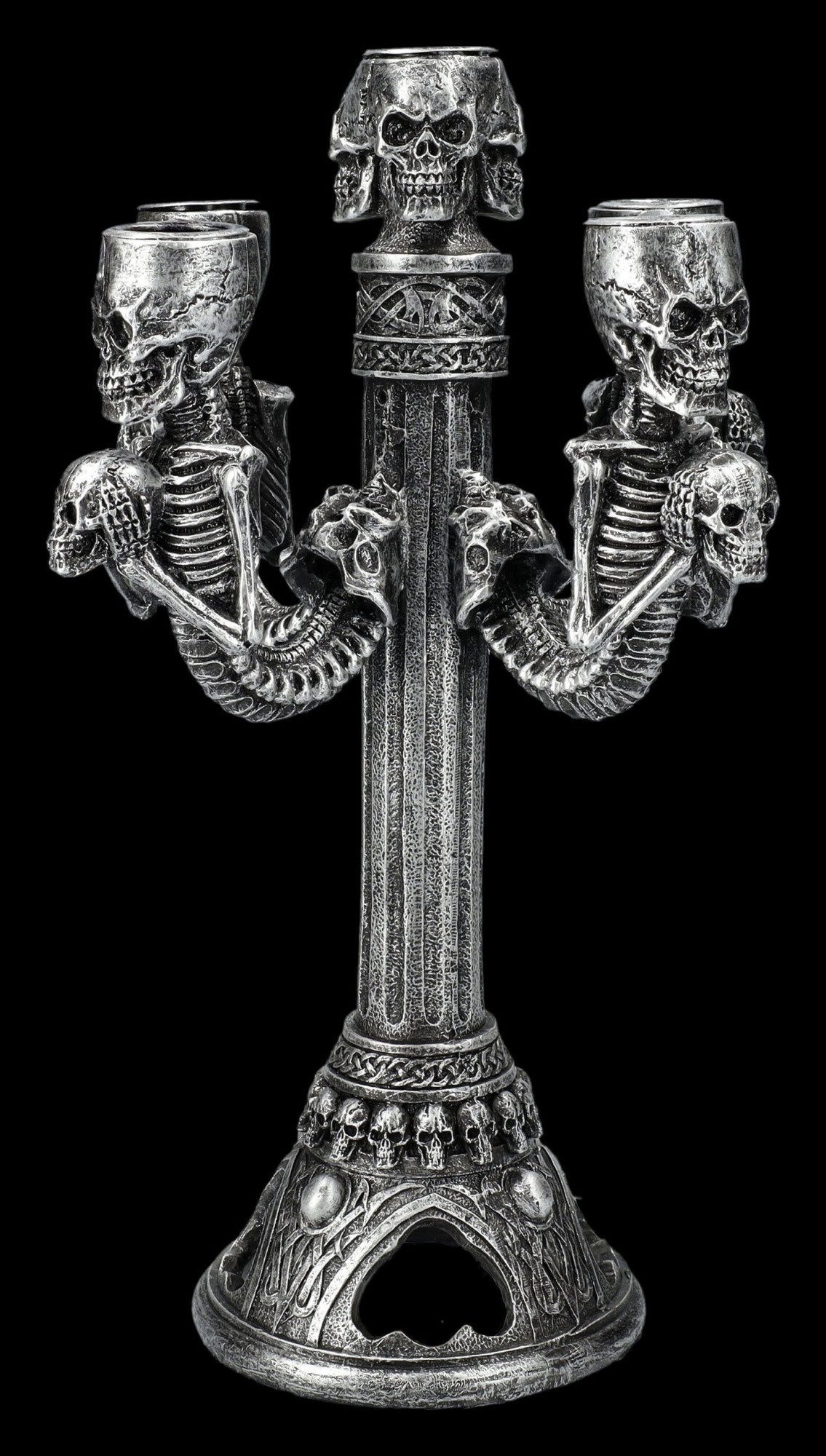 Figuren Shop GmbH Kerzenständer Kandelaber - Totenkopf Leuchter - Kerzenstä günstig online kaufen