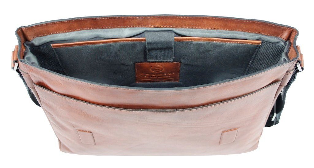 bugatti Aktentasche DOMUS Messenger cognac