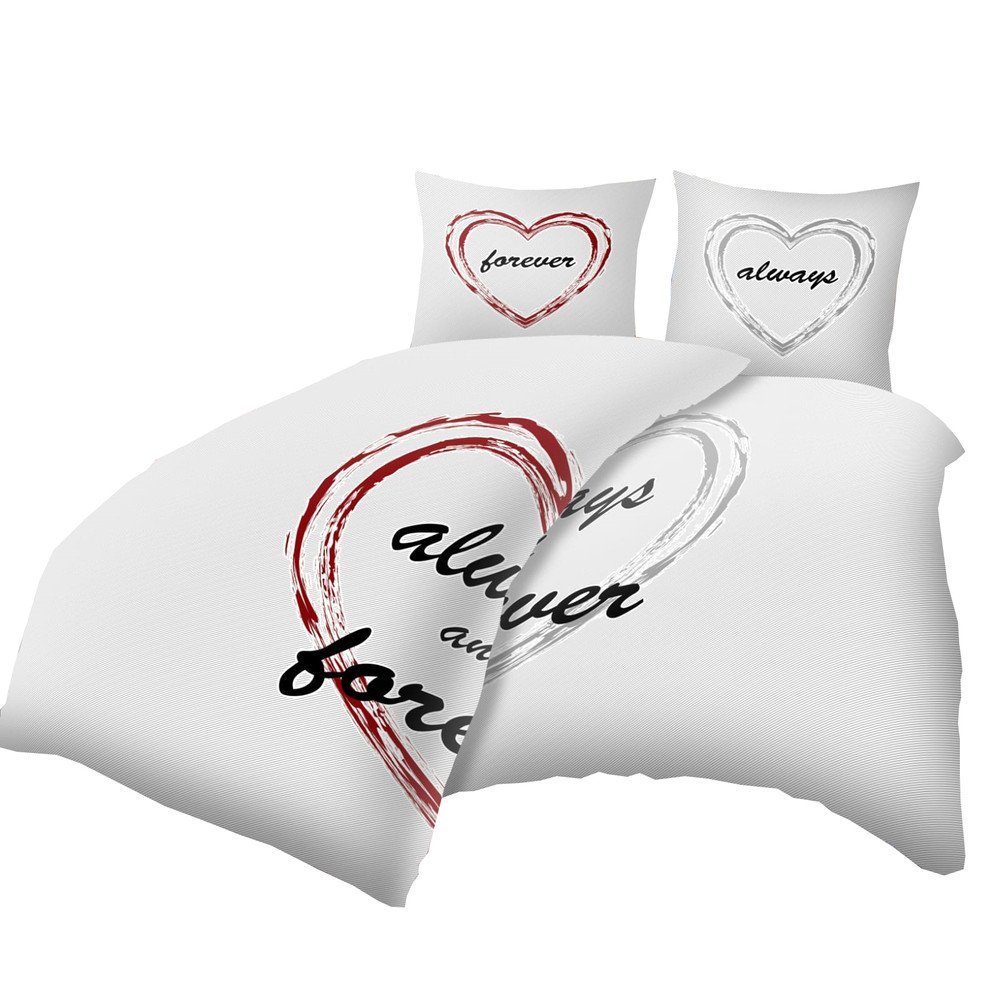 Casa Colori Bettwäsche Partner Bettwäsche mit RV Garnitur 4 tlg. 135x200 cm günstig online kaufen