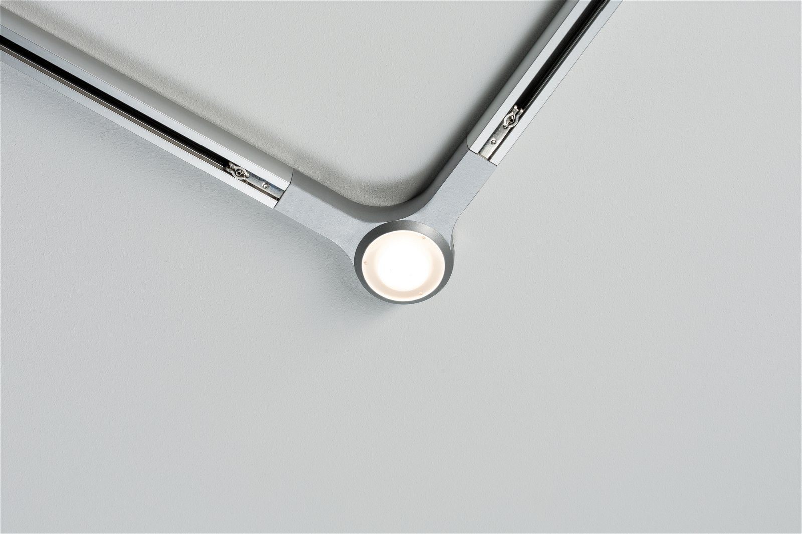 Paulmann Schienensystem-Verbinder URail Verbinder L-Stück beleuchtet 141x141mm 5,3W Chrom matt, (1-tlg), dimmbar