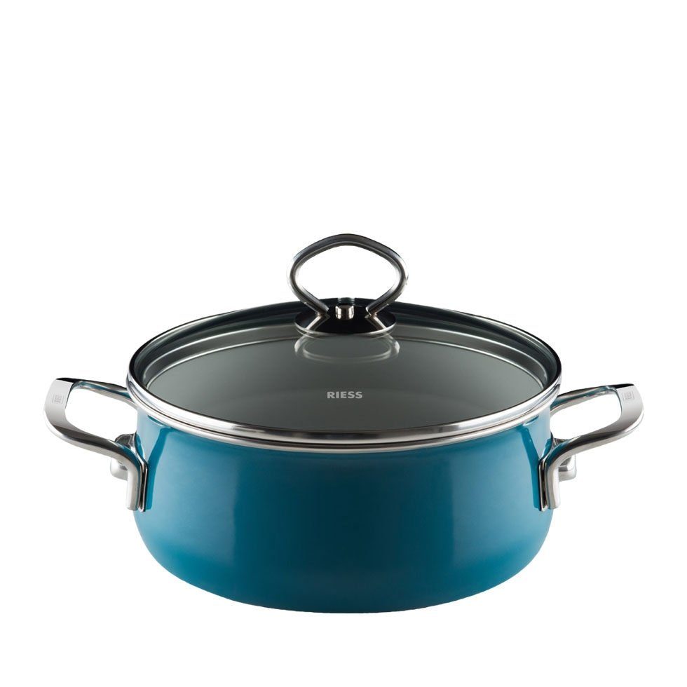 Riess Topf-Set Riess Topfset 5-tlg. Emaille Nouvelle Aquamarin