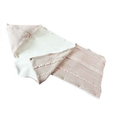 Babydecke »Schlafsack gestrickt 100% Baumwolle«, SEI Design, in hübscher Geschenk-Verpackung
