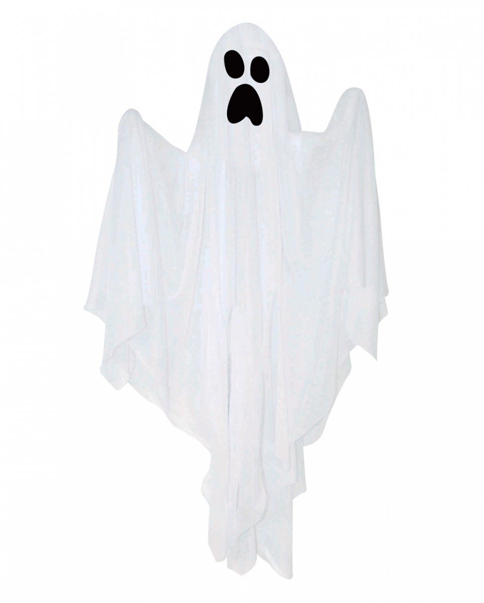 Horror-Shop Weißes Gespenst als 80 Halloween Hängefigur Dekofigur cm