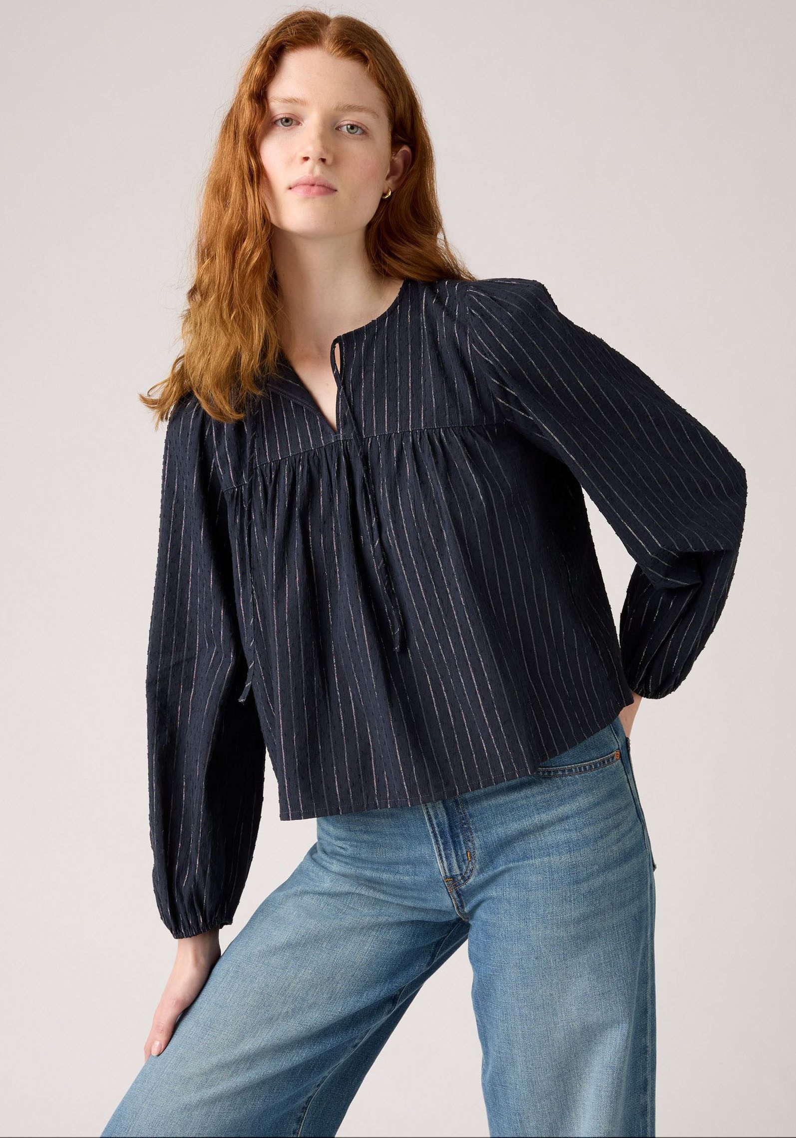 Levi's® Klassische Bluse JOSEPHINE LS HOLI mit elastischem Bund