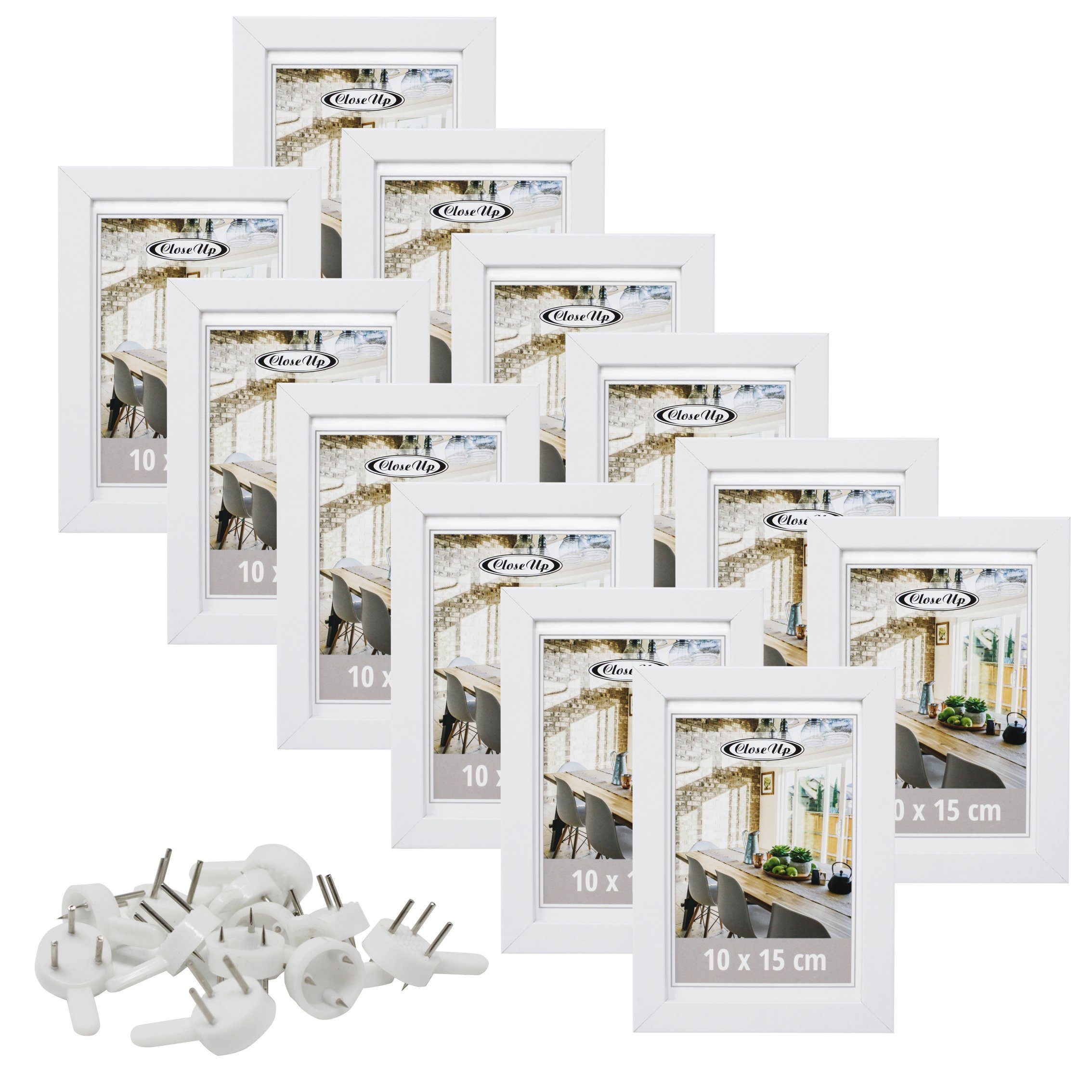 Close Up Bilderrahmen BilderrahmenSet 10 x 15 cm weiß, 12 Stück günstig online kaufen