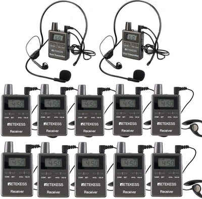 Retekess Funkgerät TT105 Tour Guide System, 50 Kanäle, 2,4 GHz Übersetzungsausrüstung, 150m Drahtloses Audioguide, für Fabrik, Tourismushochschule, Kirche