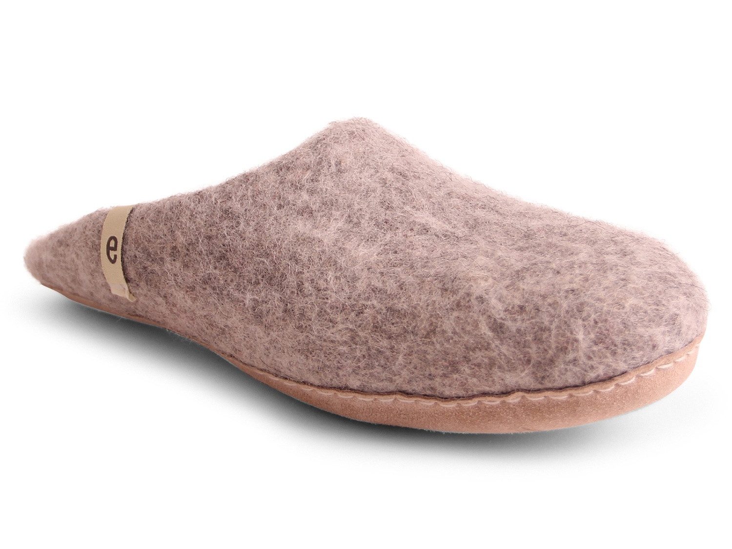 Unisex Filzpantoffel mit Ledersohle Pantoffel