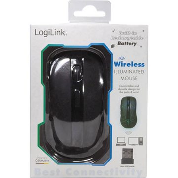 LogiLink ® 2.4 GHz kabellose optische Funkmaus, beleuchtet Mäuse (Beleuchtet)