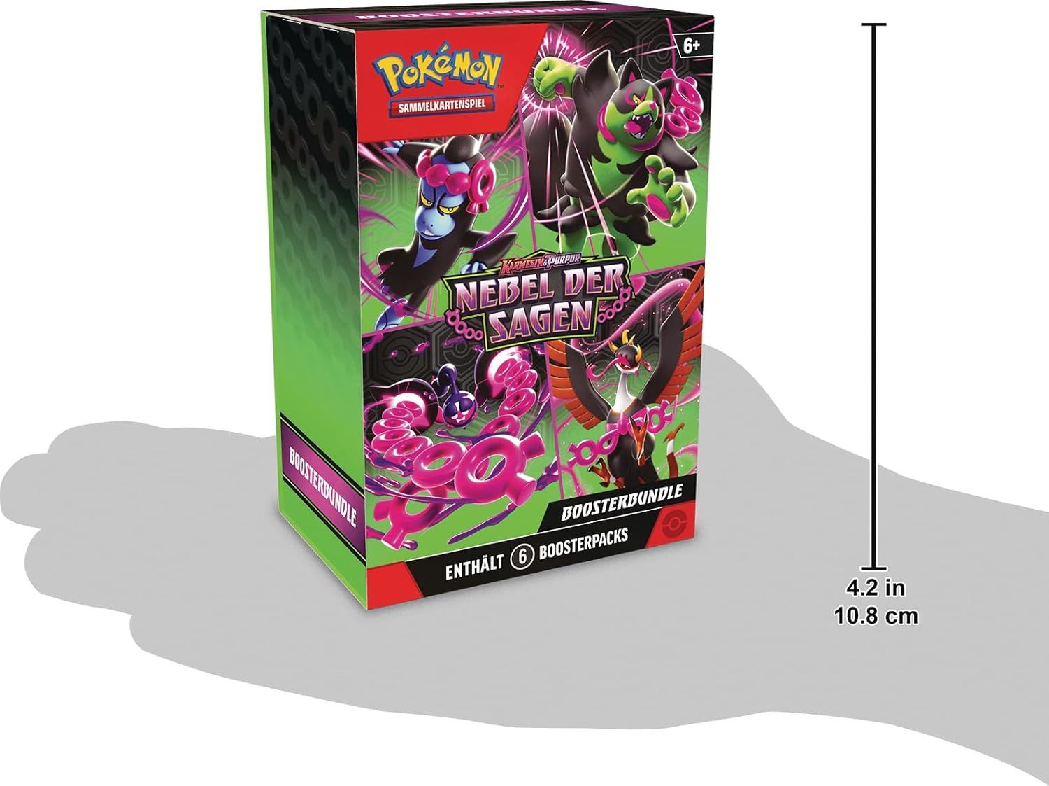 POKÉMON Sammelkarte TCG Karmesin & Purpur: Nebel der Sagen Booster Bundle Deutsch, Enthält 6 Booster Packs