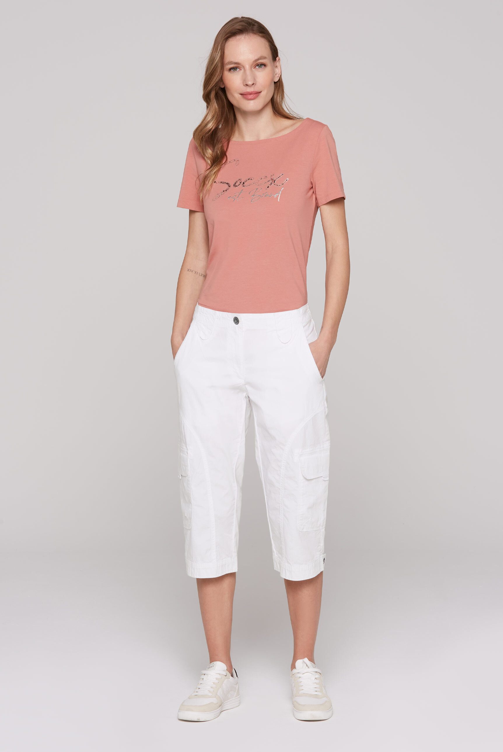 SOCCX Shorts mit aufgesetzten Taschen vorne