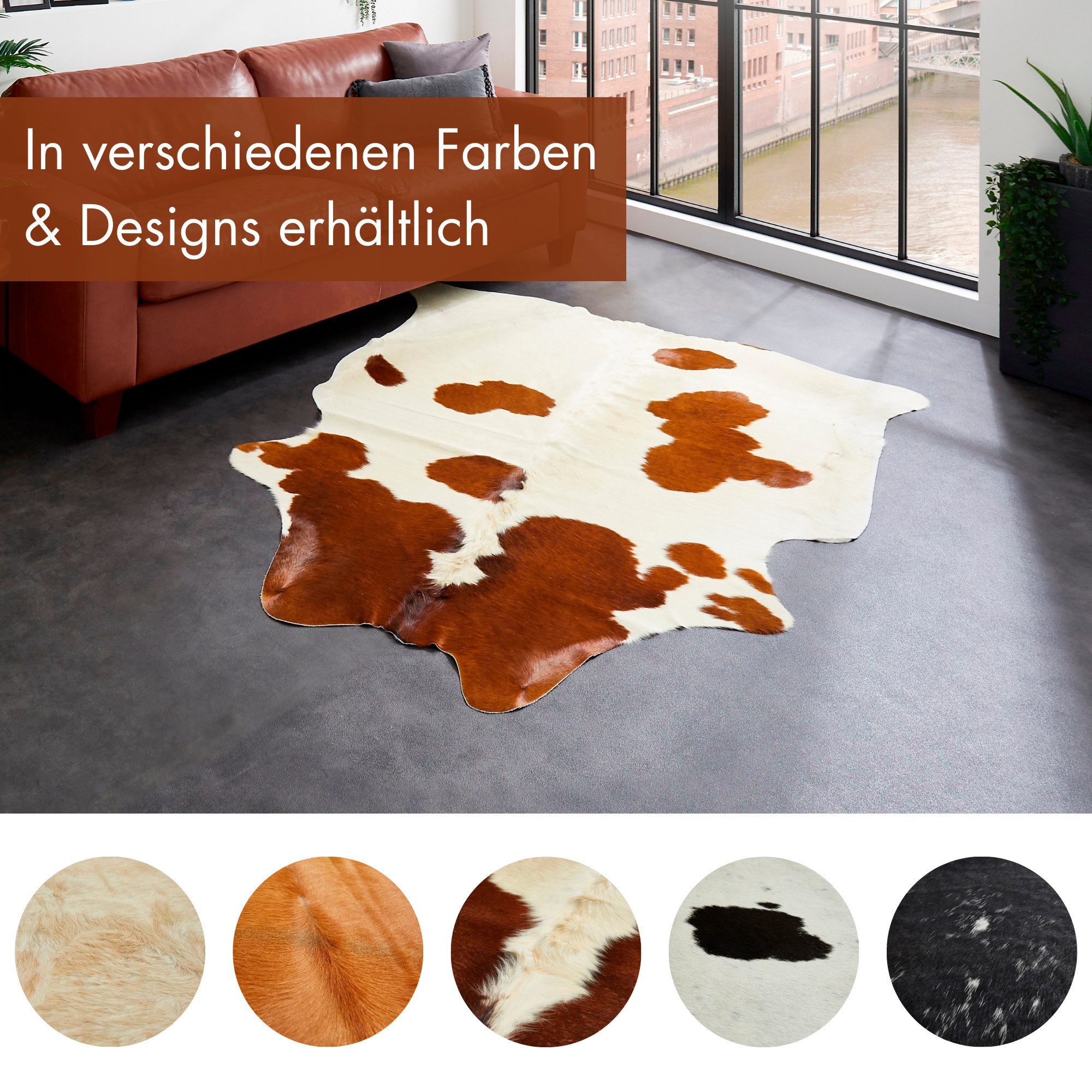 LUXOR living Fellteppich Rinderfell, fellförmig, Höhe: günstig online kaufen