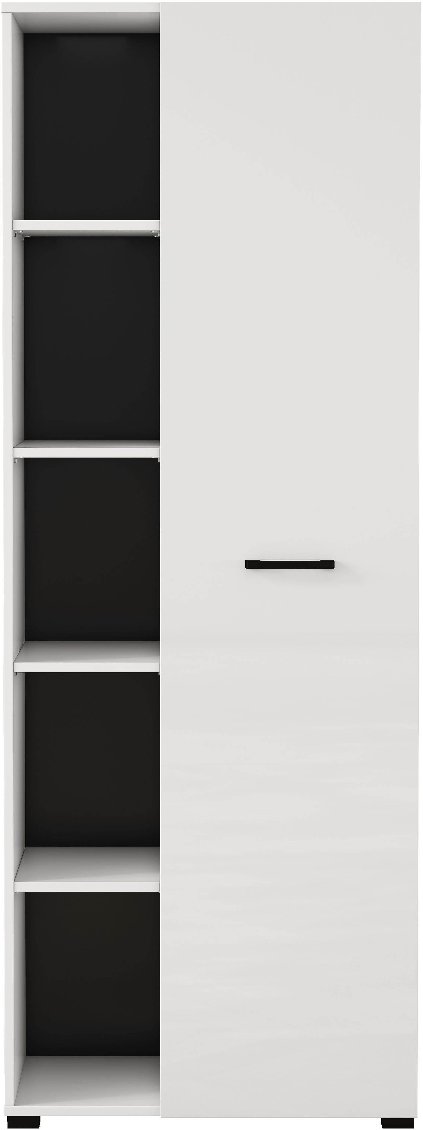 OTTO home Aktenschrank Moid, moderner Mehrzweckschrank, Maße: 64,5x41,5x175 cm, 5 Fächer mit viel Stauraum