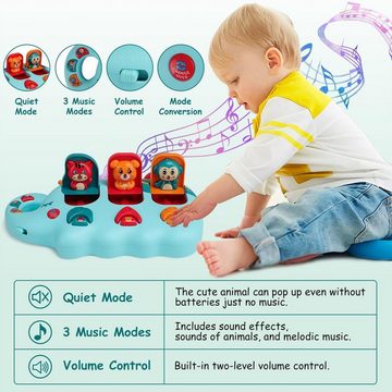 XDeer Spielzeug-Musikinstrument Montessori Spielzeug Pop-up-Spielzeug mit Tieren und Musik, Geschenke für Mädchen Junge Kinderspielzeug für Kinder