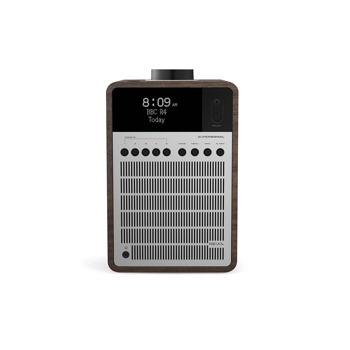 Revo 641141 Radio (DAB+ Radio, 10 W, Bluetooth, DAB+/FM Radio, Lautsprecher im Holzgehäuse & OLED-Display)