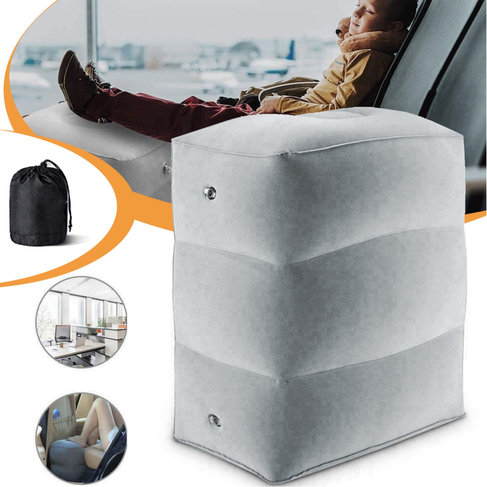 HAUSS SPOLE Reisekissen aufblasbares Reisekissen Fußhocker mit 3 Höhenstufe günstig online kaufen