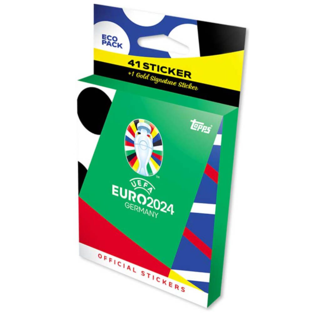 Topps Sticker Topps UEFA EURO 2024 Sticker - Fußball EM Sammelsticker - 1 Eco Bliste, (Set), UEFA EURO 2024 Sticker - 1 Eco Blister