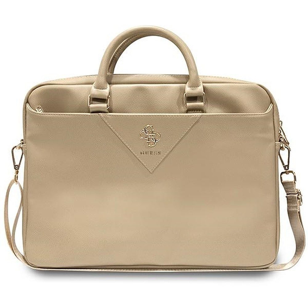 Guess Laptoptasche Businesstasche Umhängetasche Aktentasche (Spar-Set, 1-tlg., 41 x 31 x 6 cm elegant), 4G-Logo, Trolleygurt, Schulterriemen