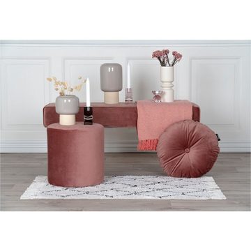 House Nordic Sitzbank Skiby Bench – Bank aus Samt, rosa mit schwarzen Beinen, HN1214, 100...