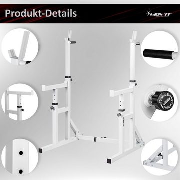 MOVIT Kraftstation Squat Rack PRO mit Dip-Station, Home-Gym, Langhantel-Ablage Hantel-Ständer Heim-Trainingsgerät Home-Gym