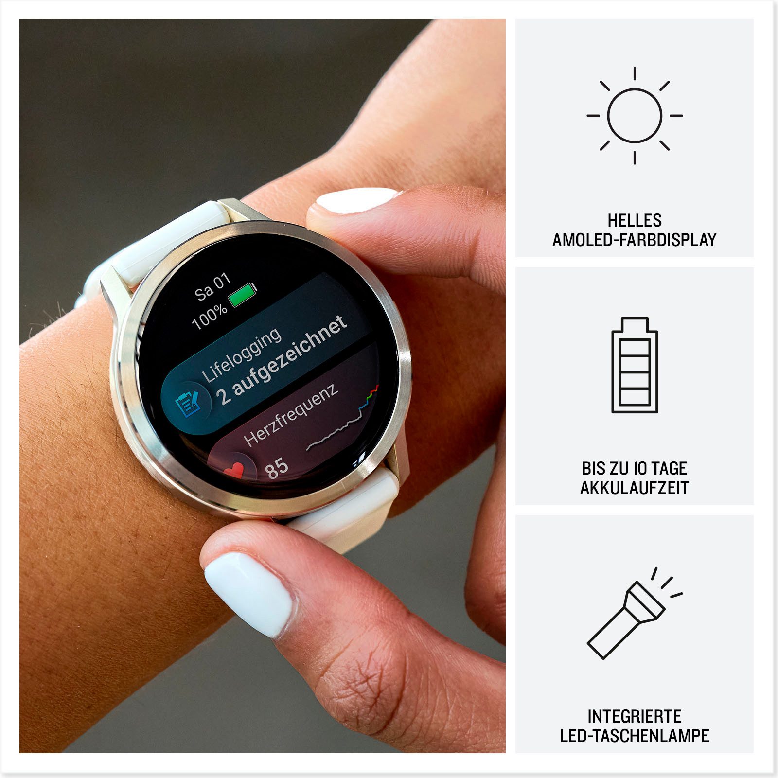 Garmin Venu&nbsp;4 Gold/Beige 41&nbsp;mm
