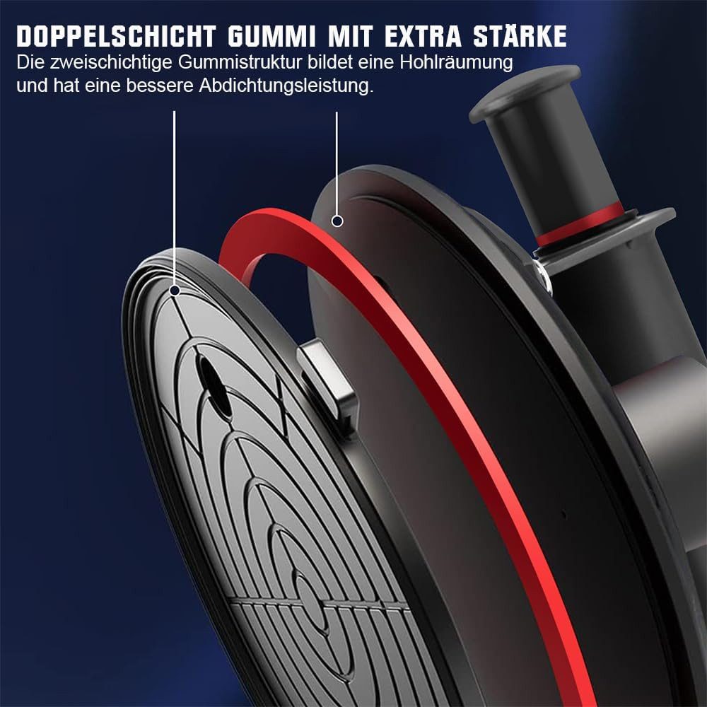 XERSEK Saugheber 2X Glasheber mit Manometer 8'' Vakuum Saugnapf Fliesenheber mit Kasten, max. 280,00 kg Traglast, Glassauger Saughalter Plattenheber für Laminat, 2-tlg.], Fliesen, Glas,Metalle,Glasscheiben,Marmor