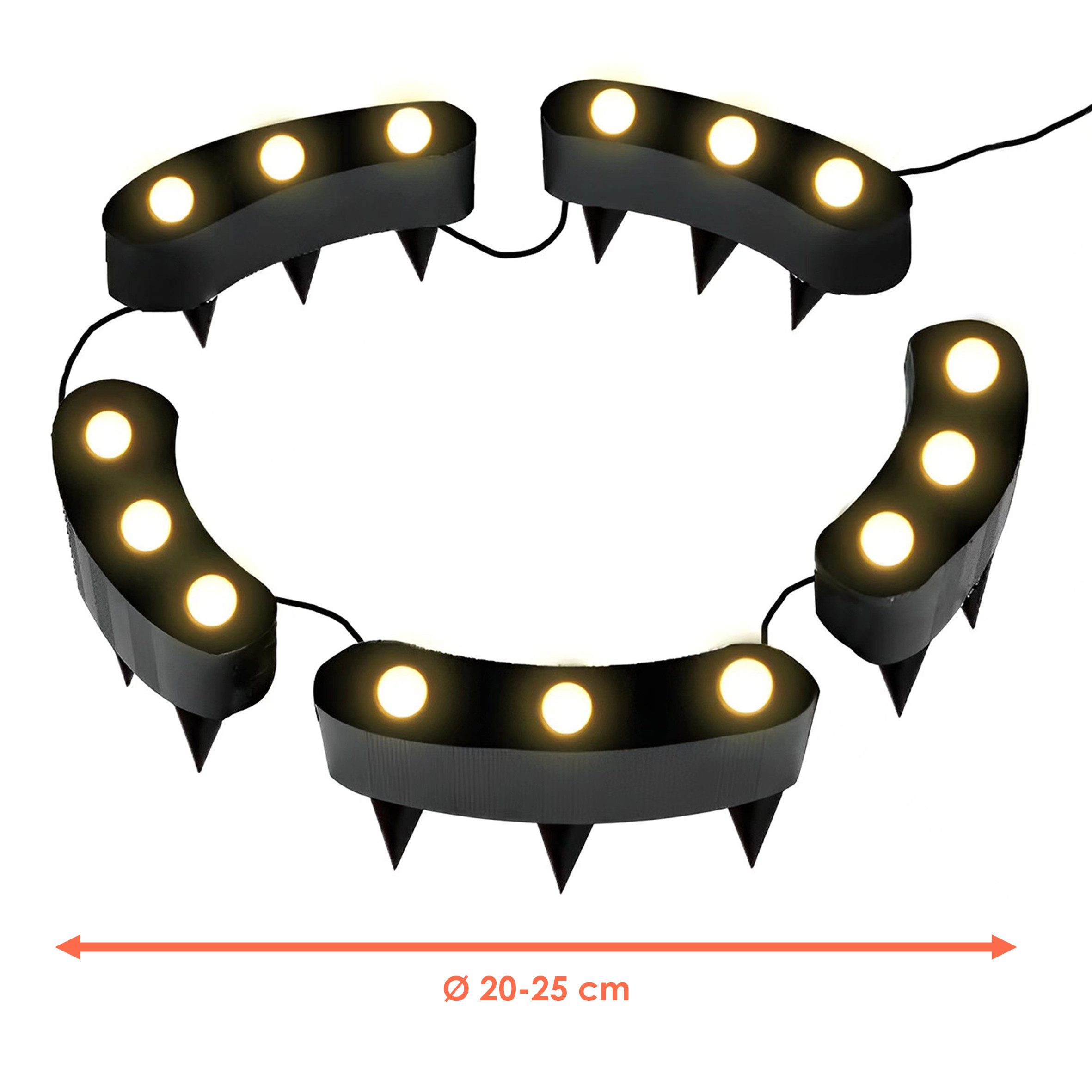 Spetebo LED Solarleuchte 5er Set Blumentopf Beleuchtung, Solar, LED fest in günstig online kaufen