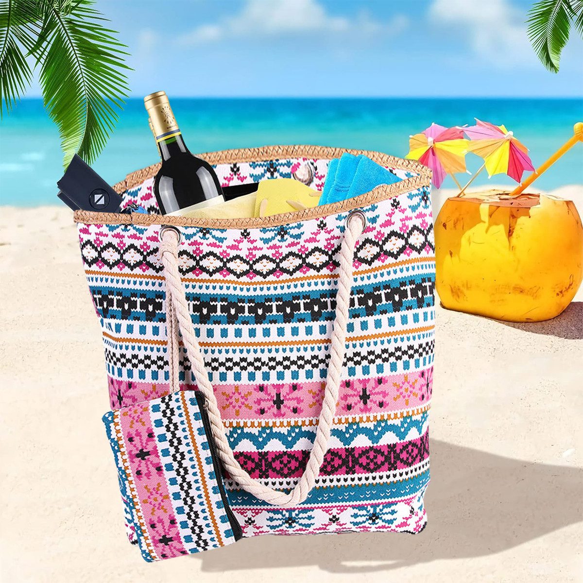 ZEUOPQ Strandtasche Strandtasche Badetasche Multifunktion Damen günstig online kaufen