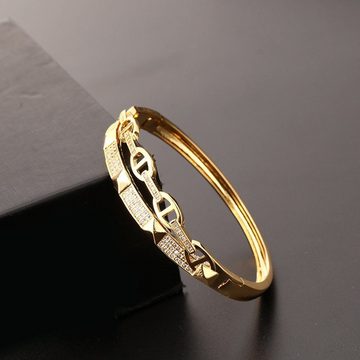 Fivejoy Armkette Zirkonia Armband für Frauen, Vergoldeter Armreif, Non-tarnish bracelet (1-tlg), Kann zu jedem Outfit getragen werden